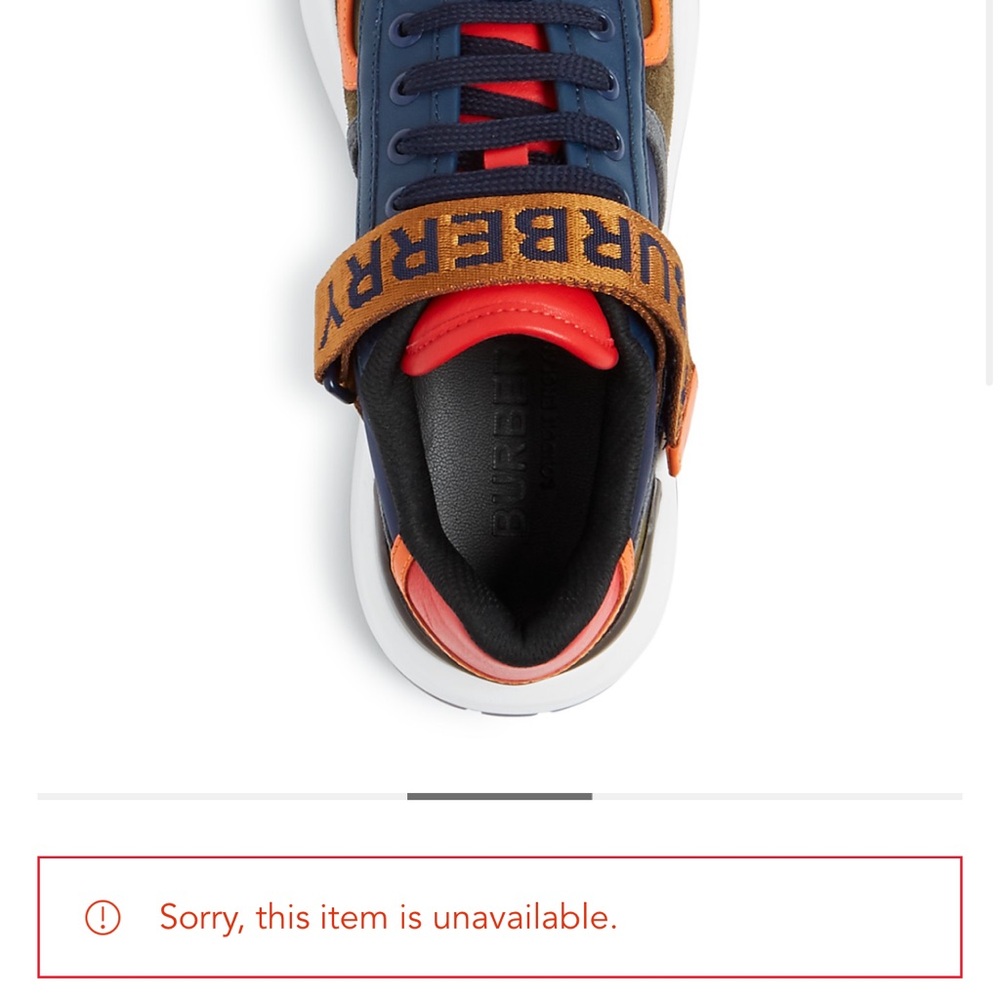 BURBERRY Ronnie Mixed Media Sneakers - Picture 11 of 13